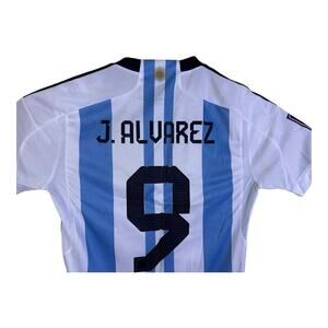 2022 Adidas World Cup 2022 2 STAR Argentina J. Alvarez Jersey M 100% Authentic